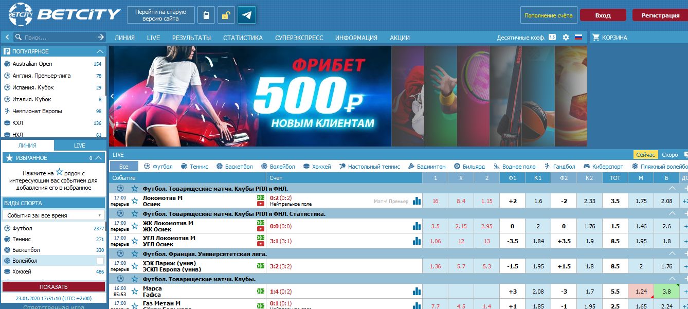 Обзор букмекерской конторы Betcity